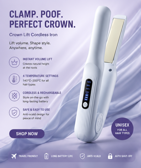 Electric hair straightener (wireless)