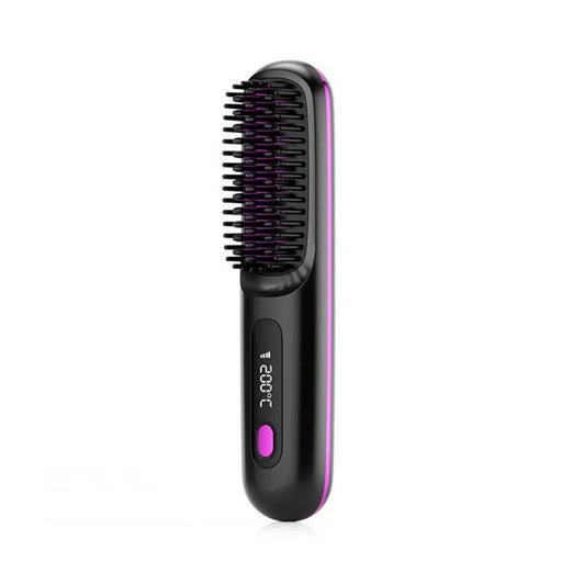 Heat sleek portable hair straightener & comb