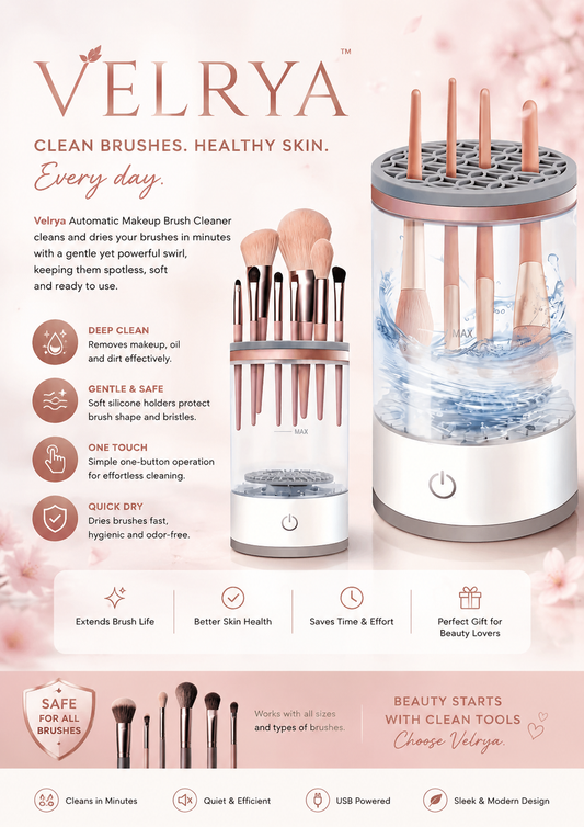 Electric make up brush cleaner